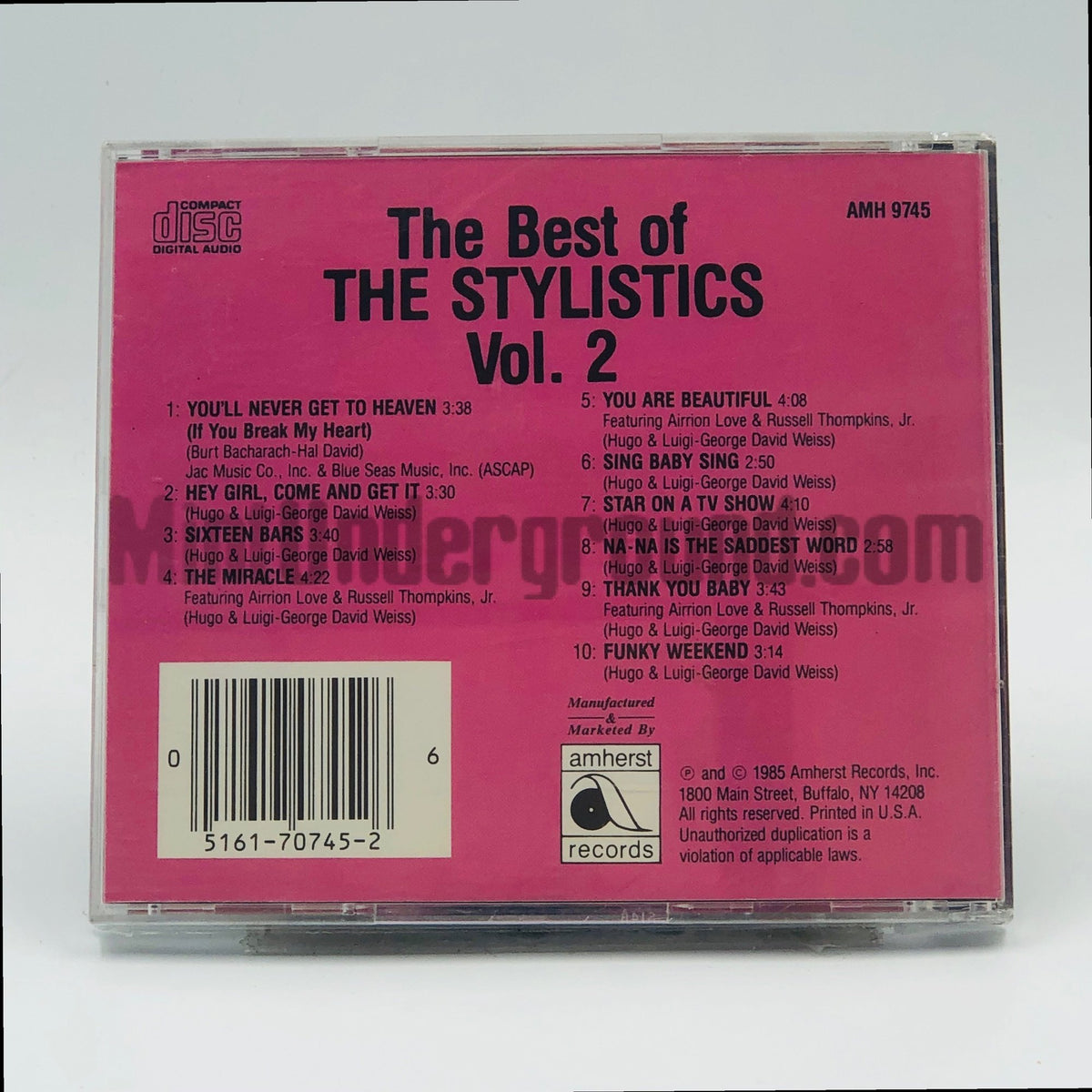The Stylistics – The Best Of The Stylistics Vol. 2 CD, back cover