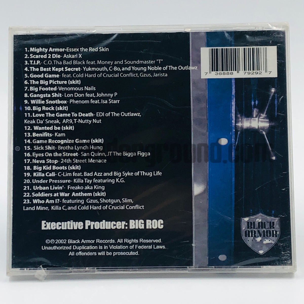Various Artists – Black Armor Records presents: The Best Kept Secretz Vol. 1 CD, back cover