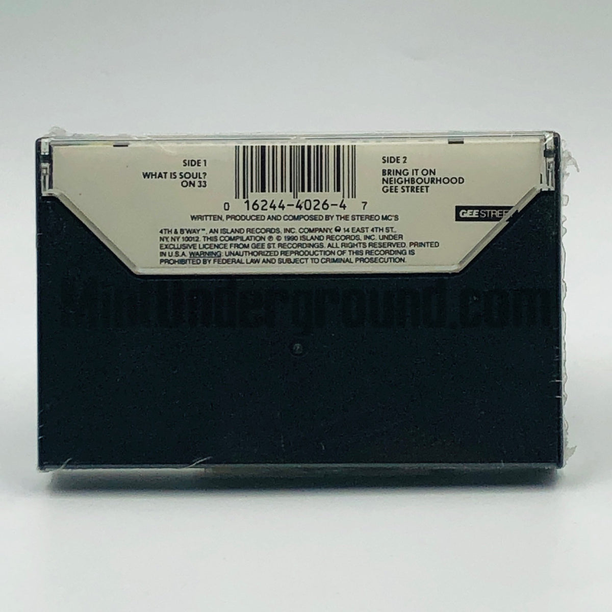 The Stereo MC's – The Stereo MC's Cassette, back cover