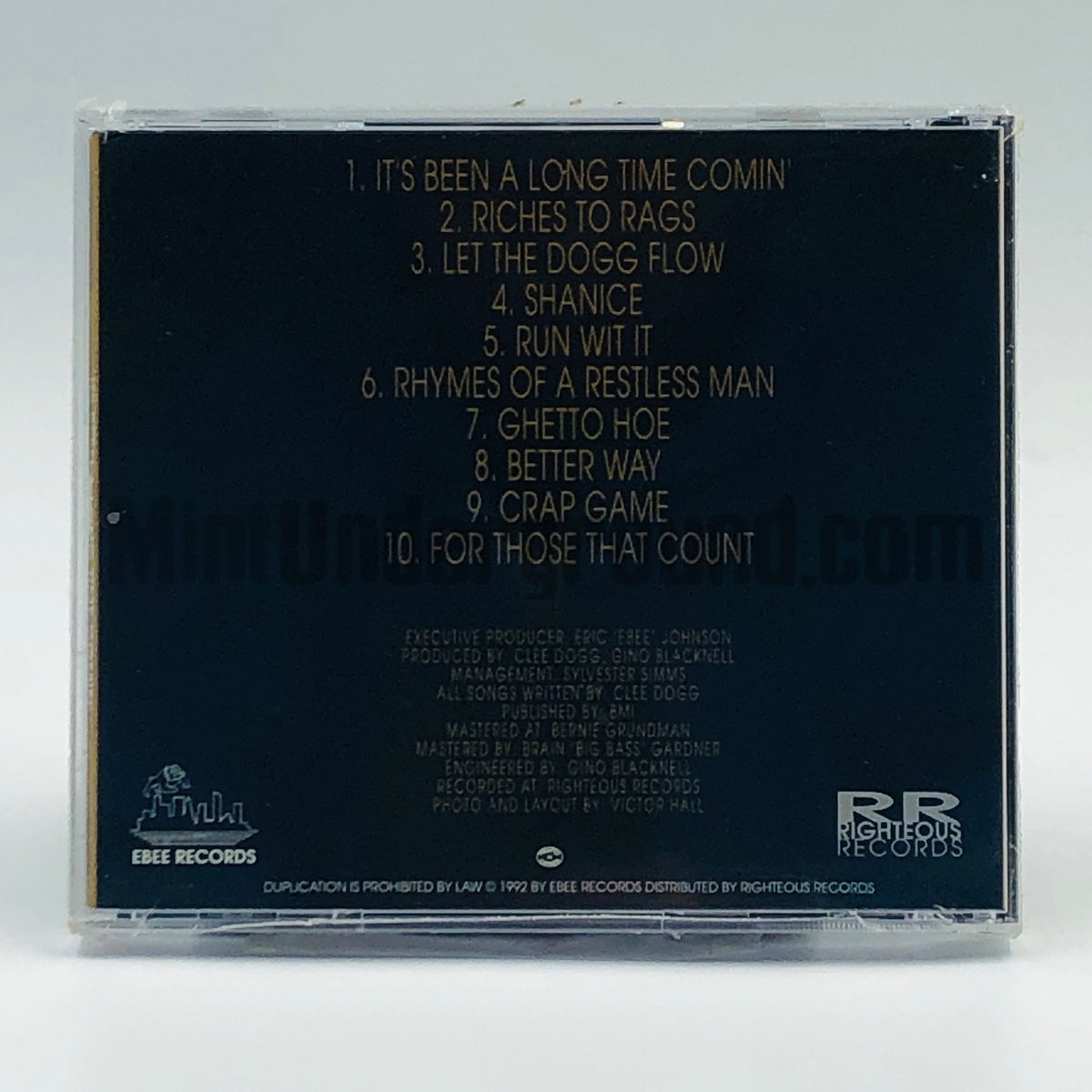 Clee Dogg – Its Been A Long Time Comin' CD, back cover