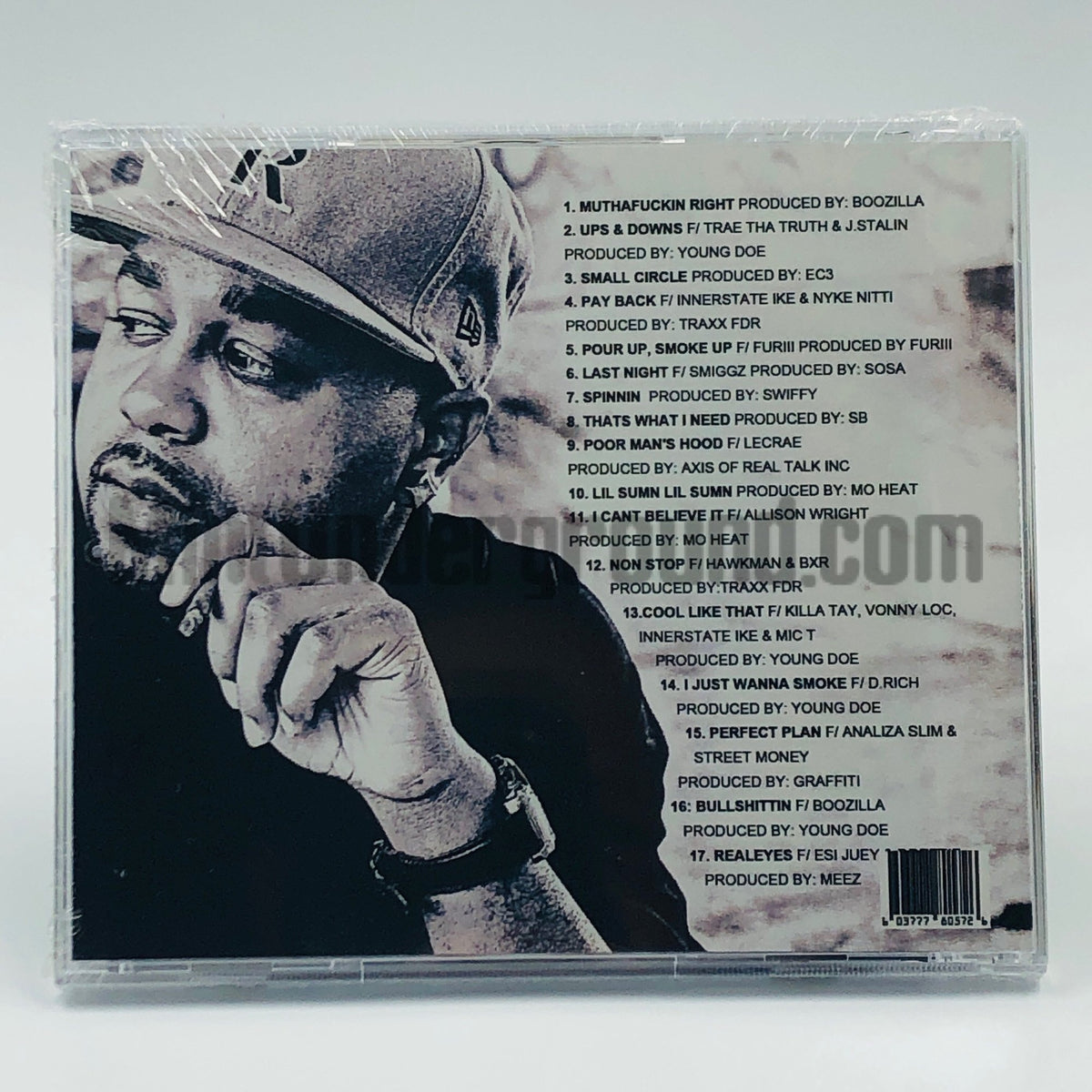 Young Doe – Street Hustler II CD/DVD, back cover