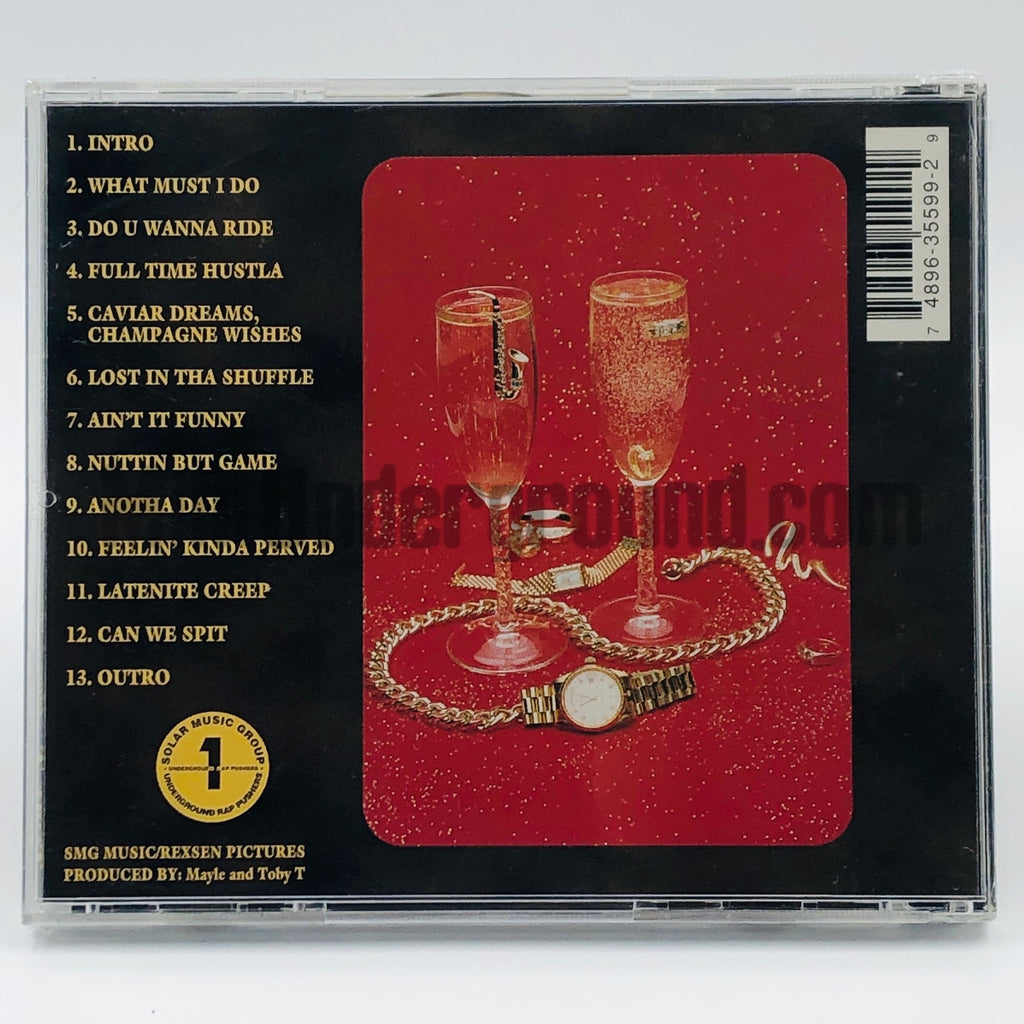 Toby T – Caviar Dreams, Champagne Wishes CD, back cover