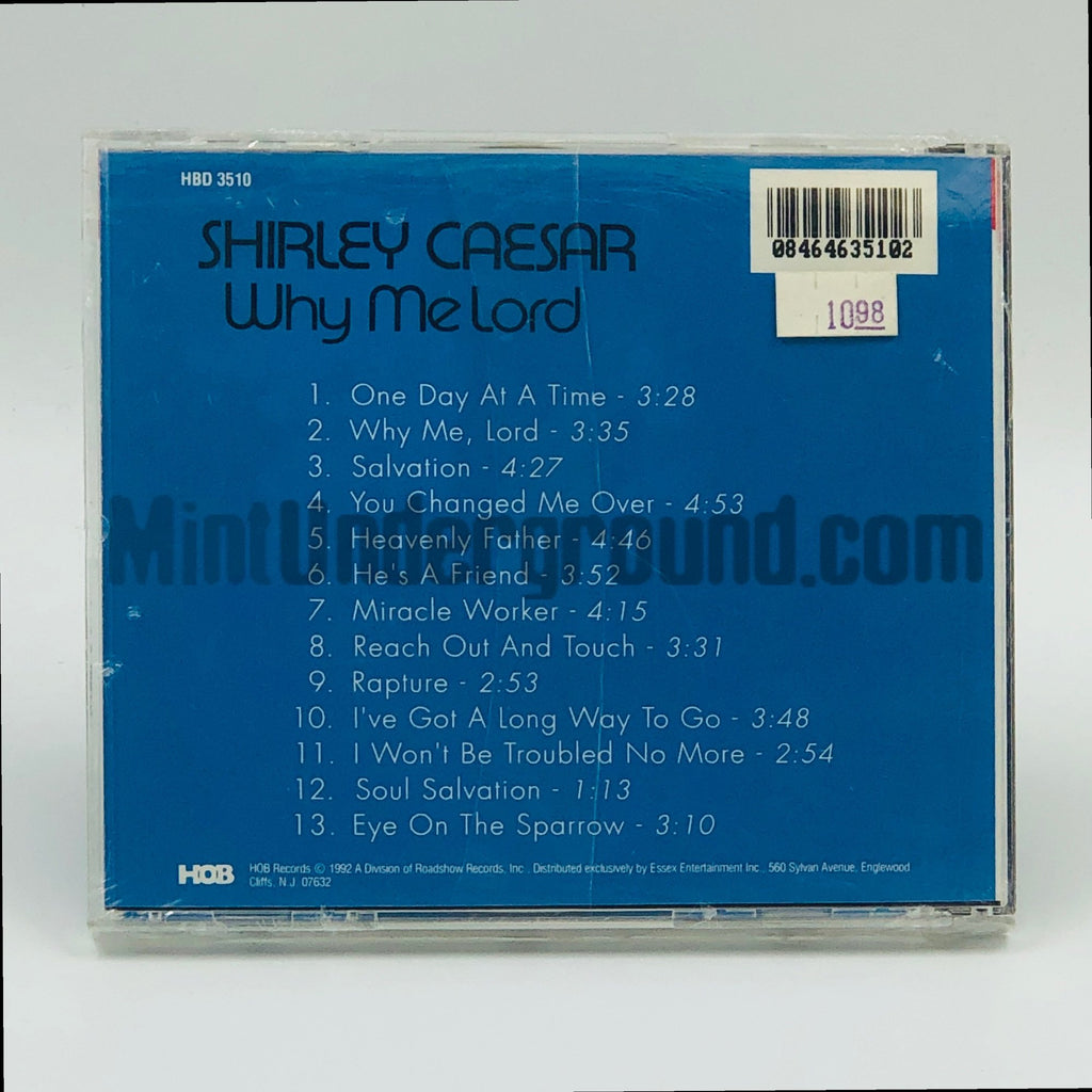 Shirley Caesar – Why Me Lord? CD, back cover