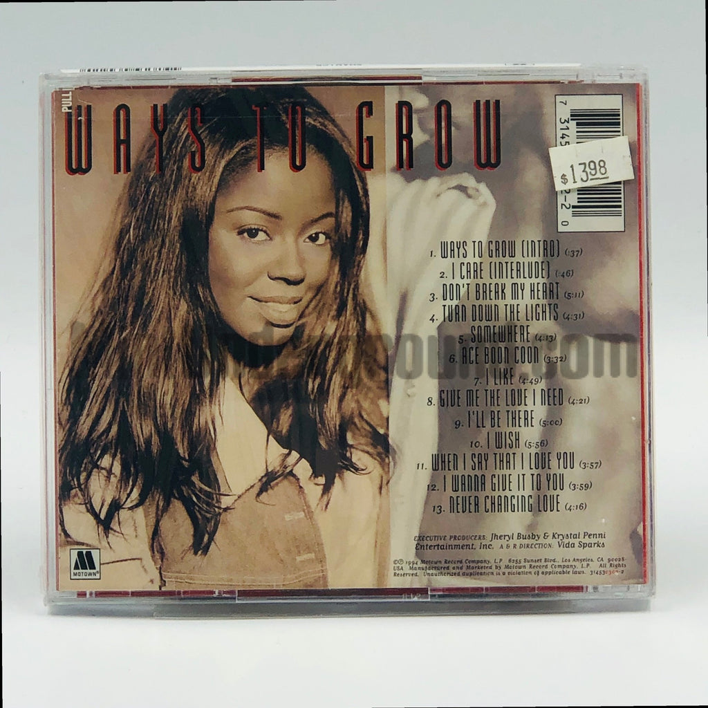 Shanice – 21...Ways To Grow CD, back cover
