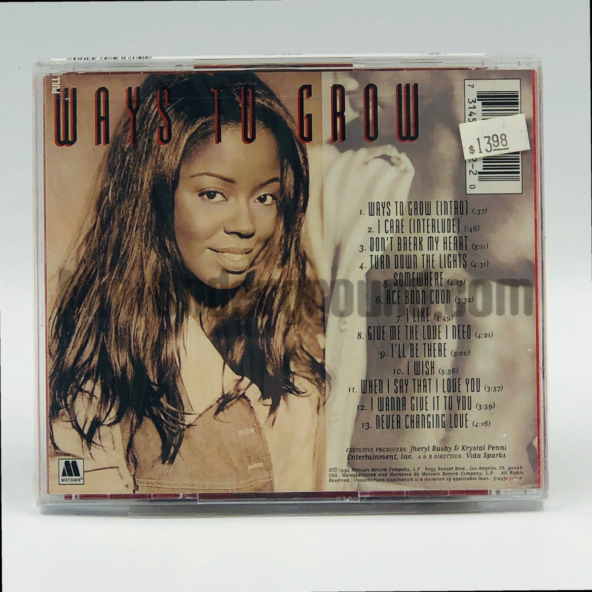 Shanice – 21...Ways To Grow CD, back cover
