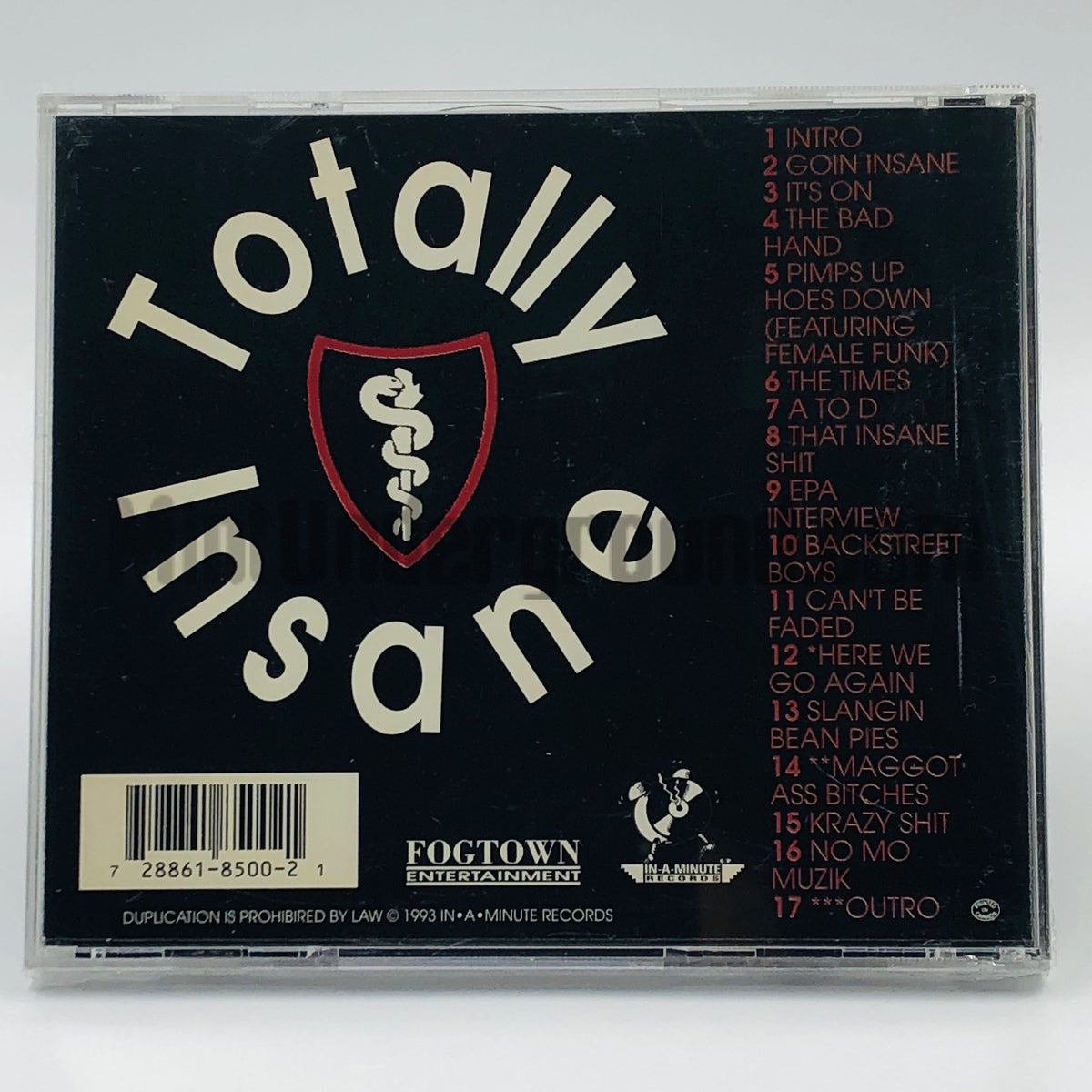 Totally Insane – Goin Insane CD, back cover