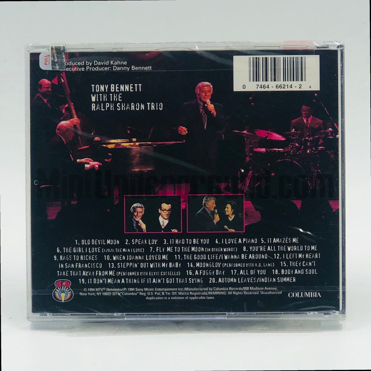Tony Bennett – MTV Unplugged CD, back cover