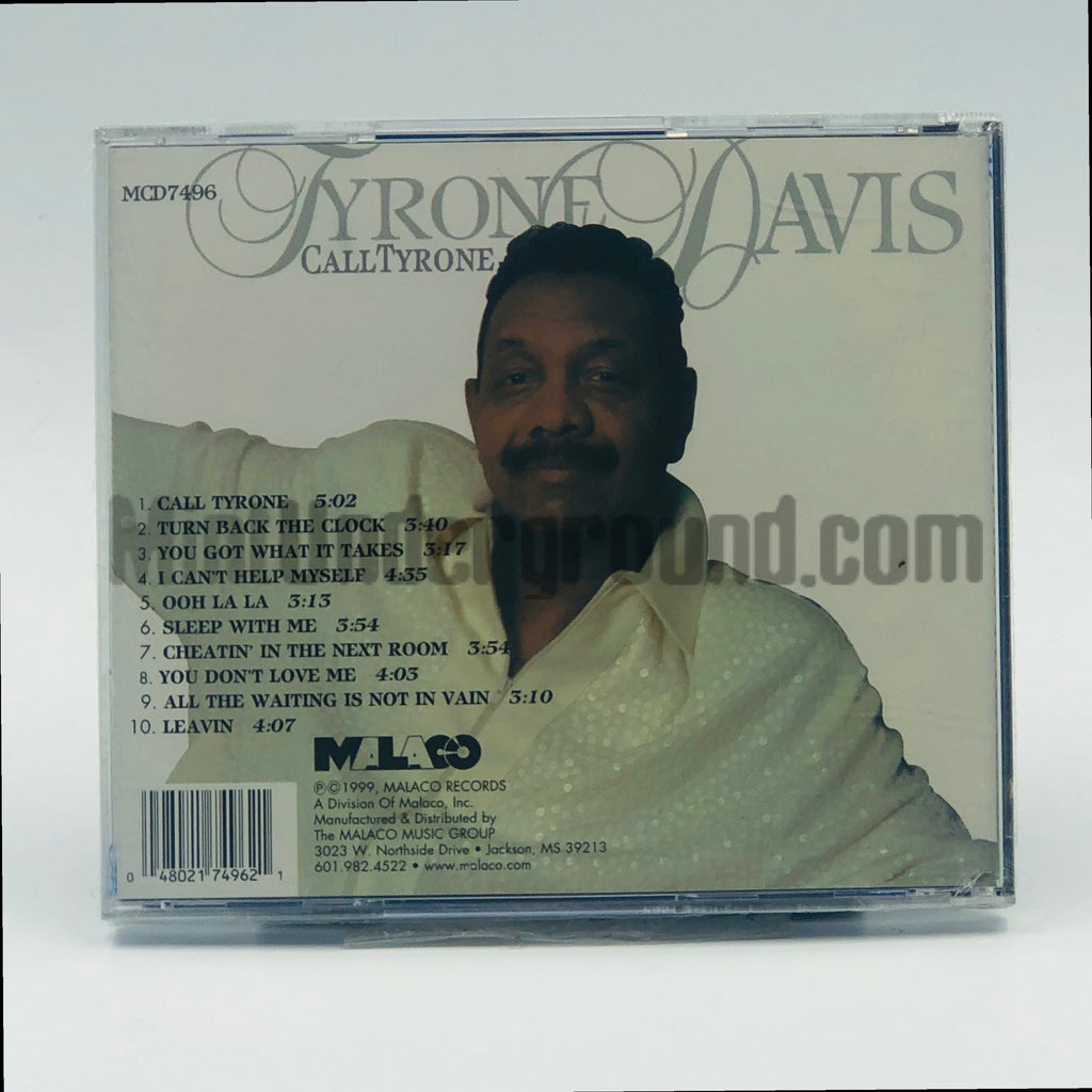 Tyrone Davis – Call Tyrone CD, back cover