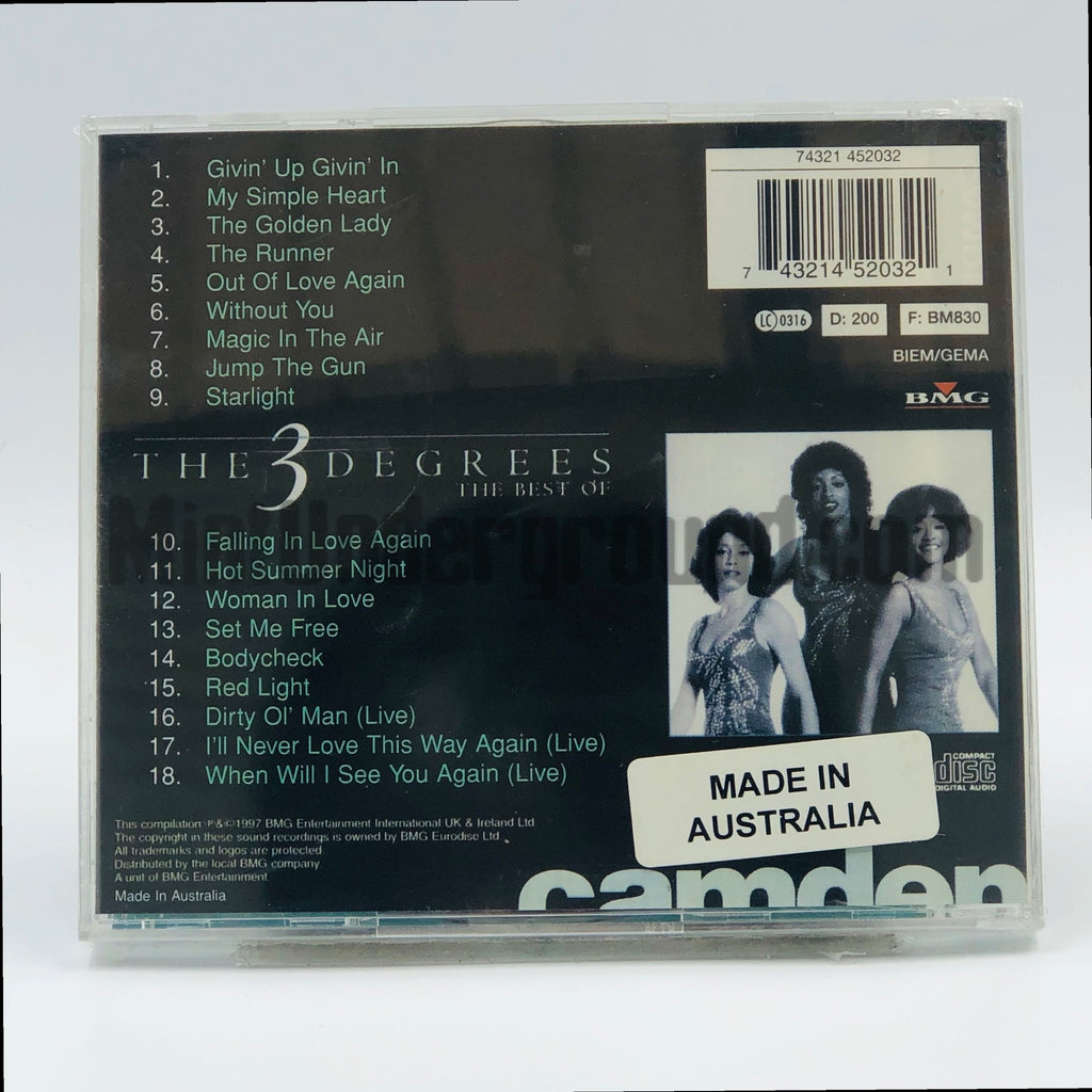 The 3 Degrees – The Best Of CD, back cover