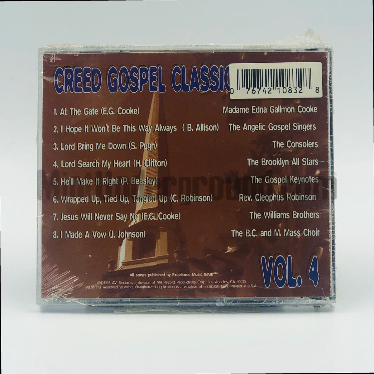 Various Artists – Creed Gospel Classics CD, back cover