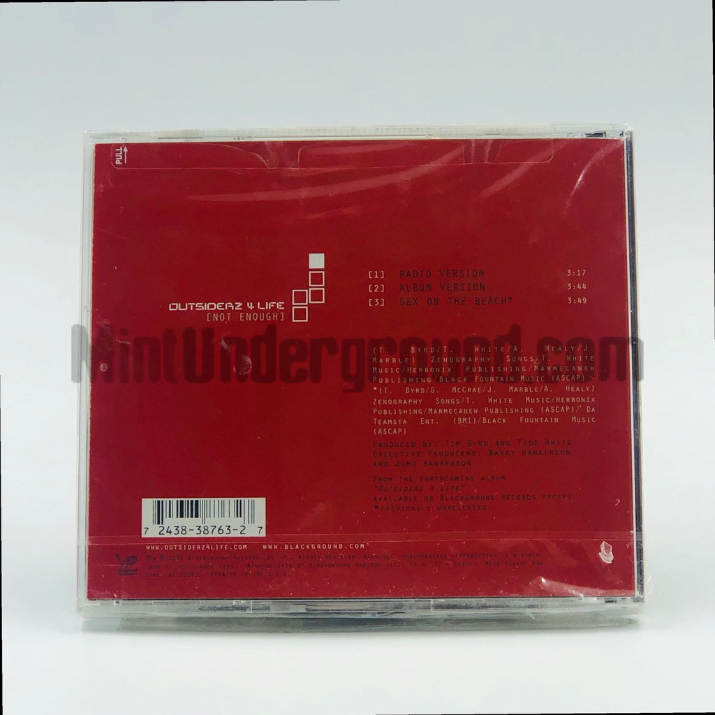 Outsiderz 4 Life – Not Enough CD Single, back cover