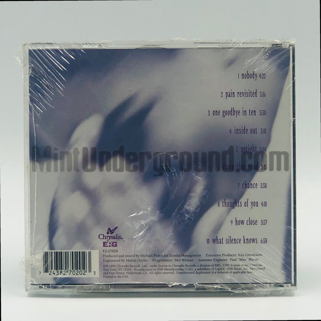Shara Nelson – What Silence Knows CD, back cover