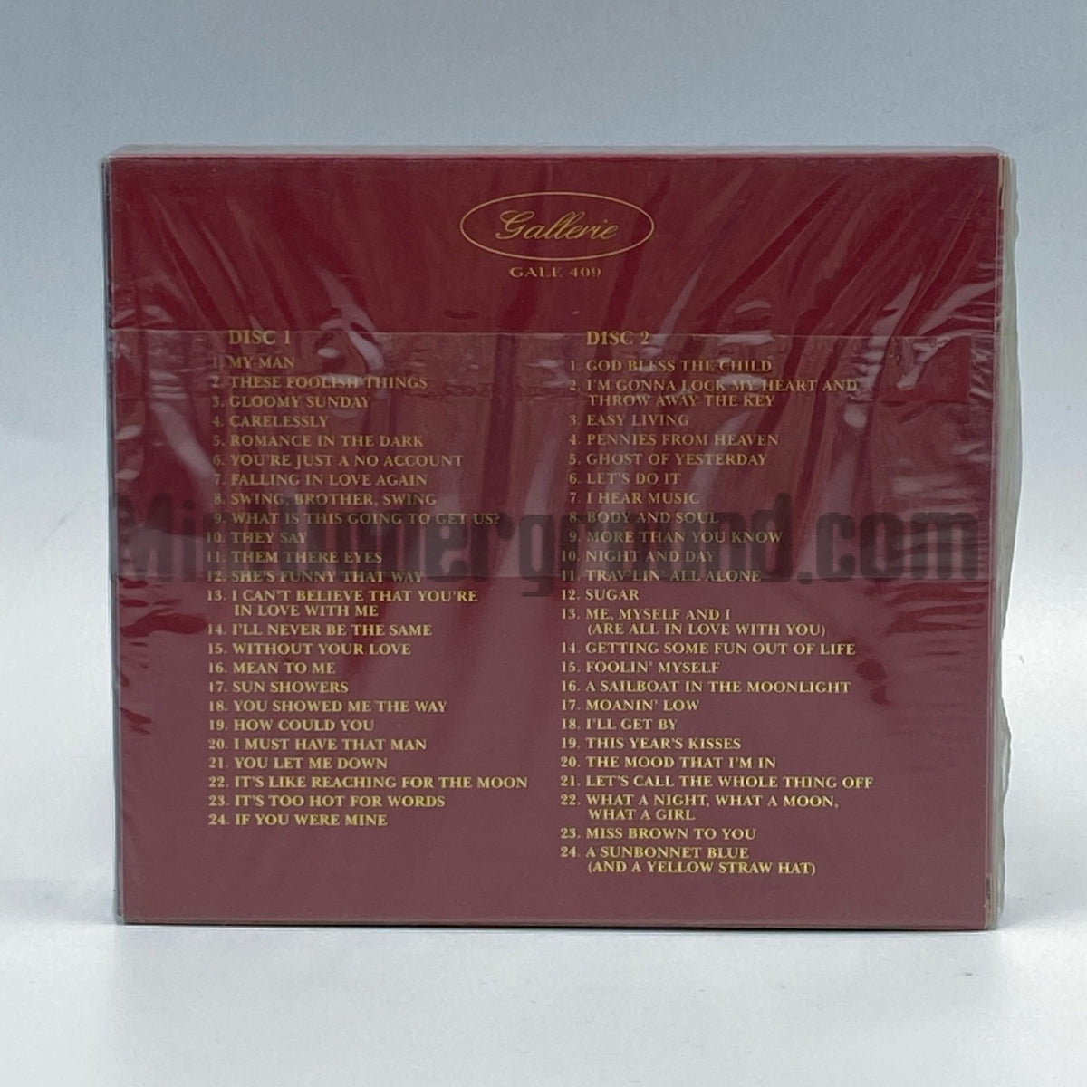 Billie Holiday – A Portrait Of Billie Holiday CD Boxset, back cover