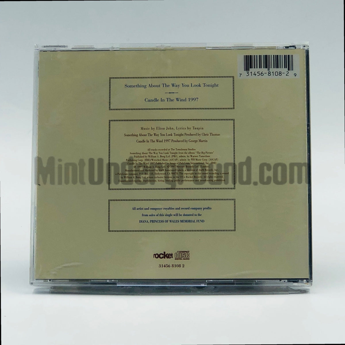 Elton John – Something About The Way You Look Tonight CD Single, back cover