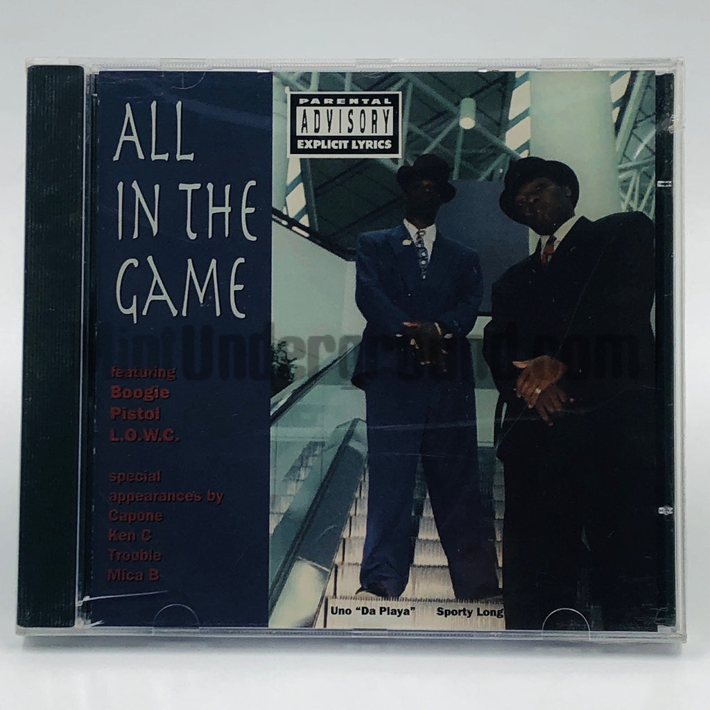 Uno "Da Playa" & Sporty Long – All In The Game CD, front cover