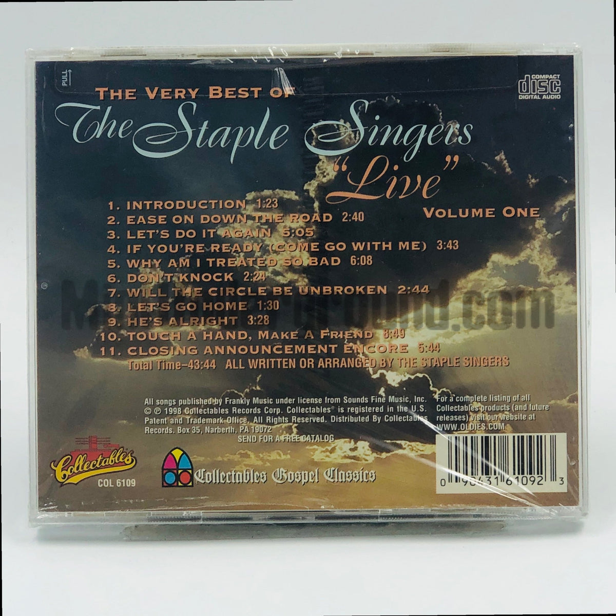 The Staple Singers – The Very Best Of The Staple Singers Live Volume One CD, back cover