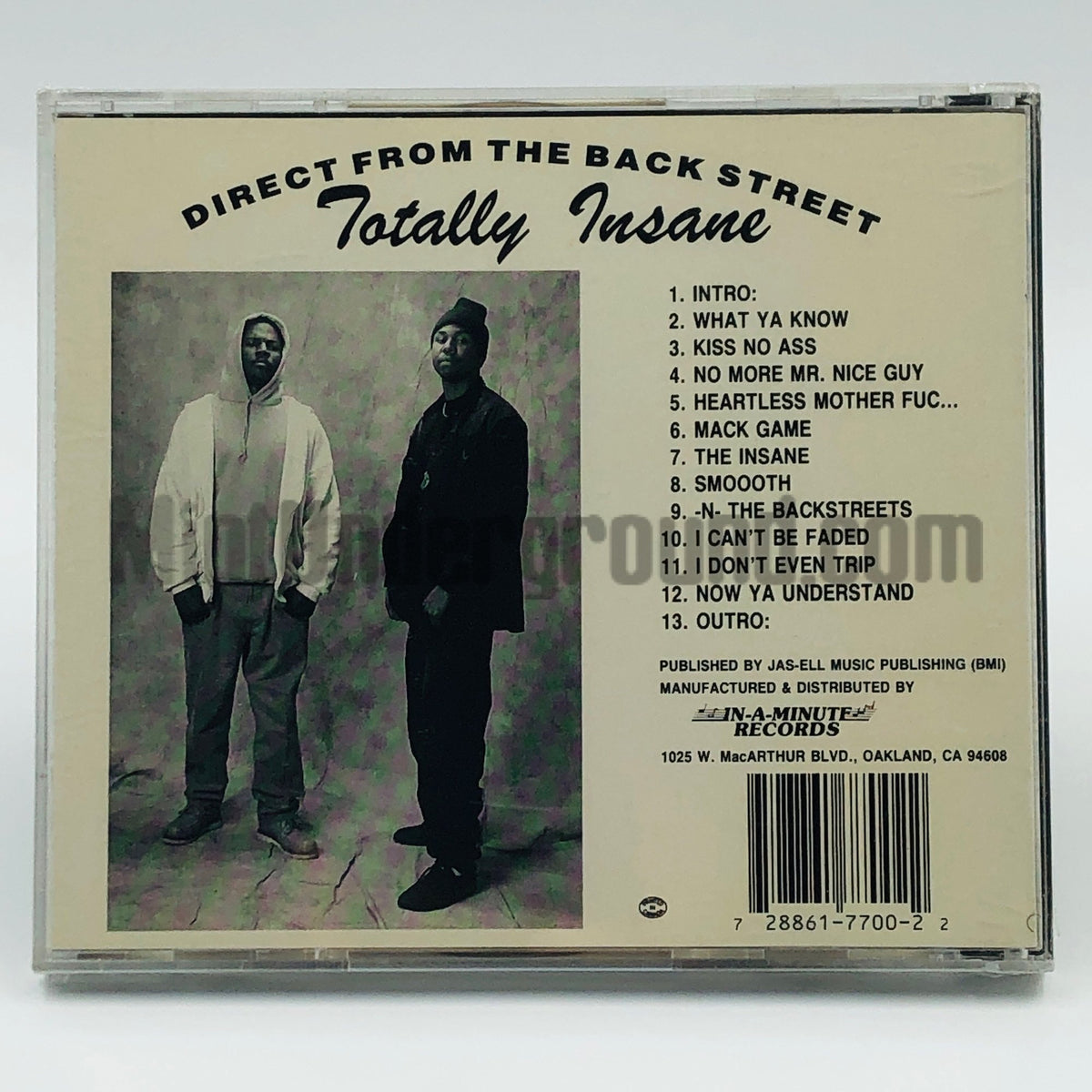 Totally Insane – Direct From The Back Street CD, back cover