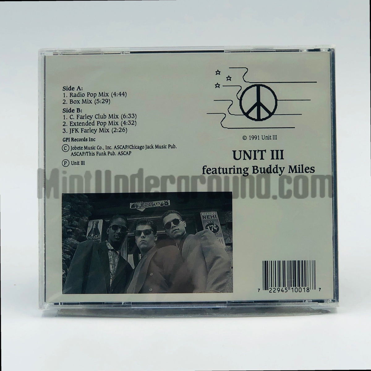 Unit III featuring Buddy Miles – What Are We Fighting 4? CD Single, back cover