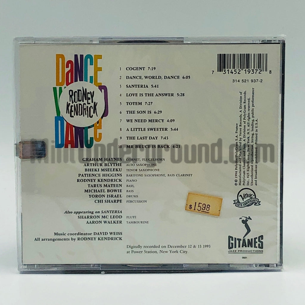 Rodney Kendrick – Dance, World, Dance CD, back cover