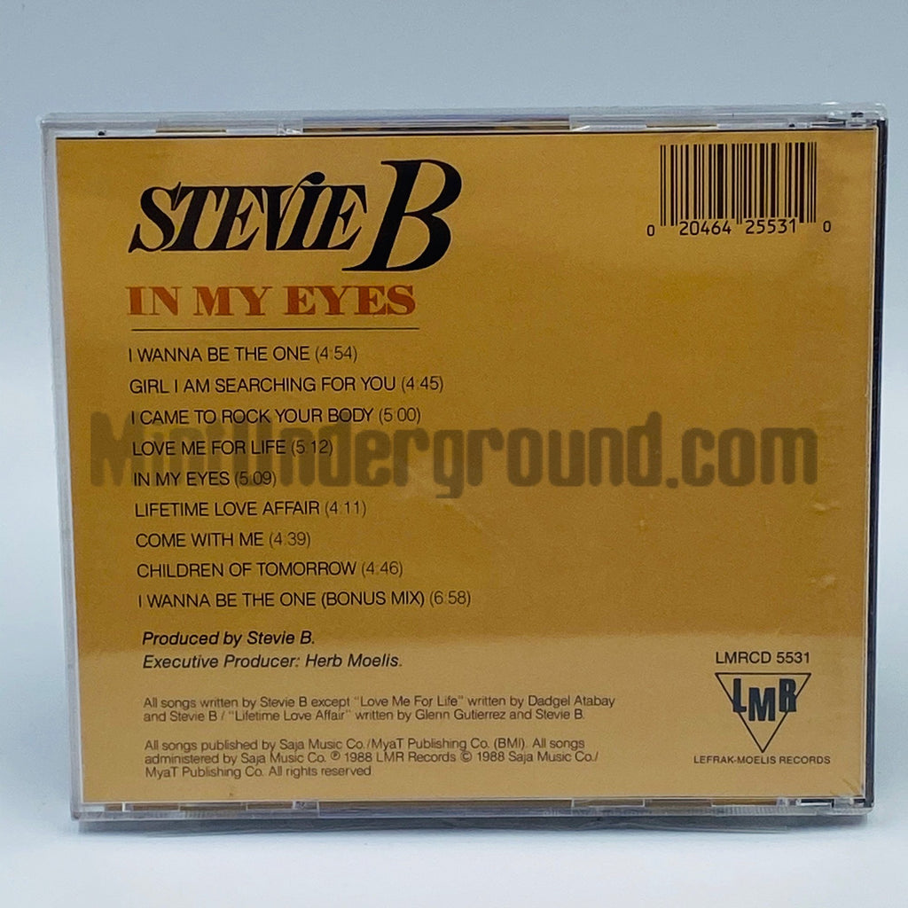Stevie B – In My Eyes CD, back cover