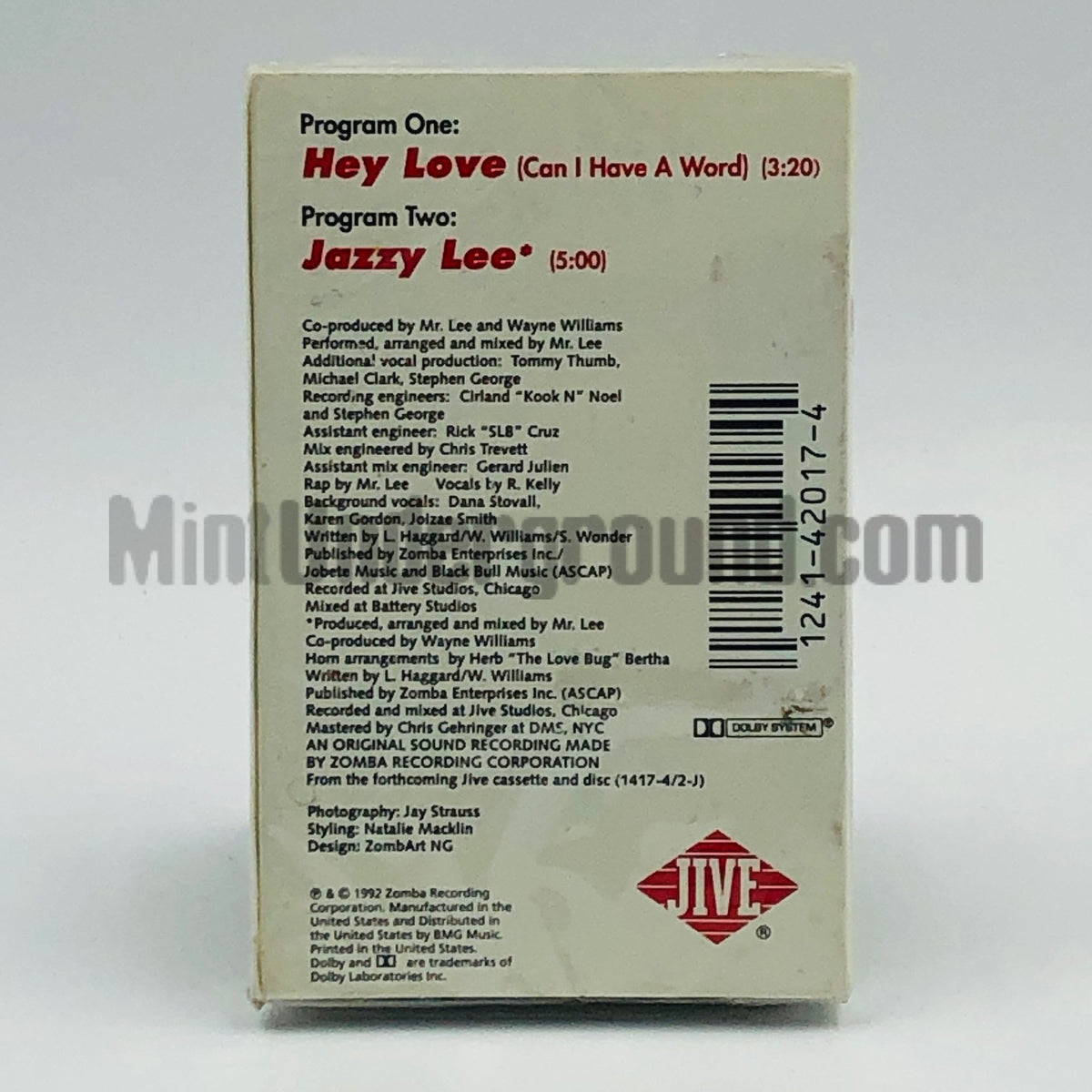 Mr. Lee – Hey Love (Can I Have A Word)/Jazzy Lee Cassette Single, back cover