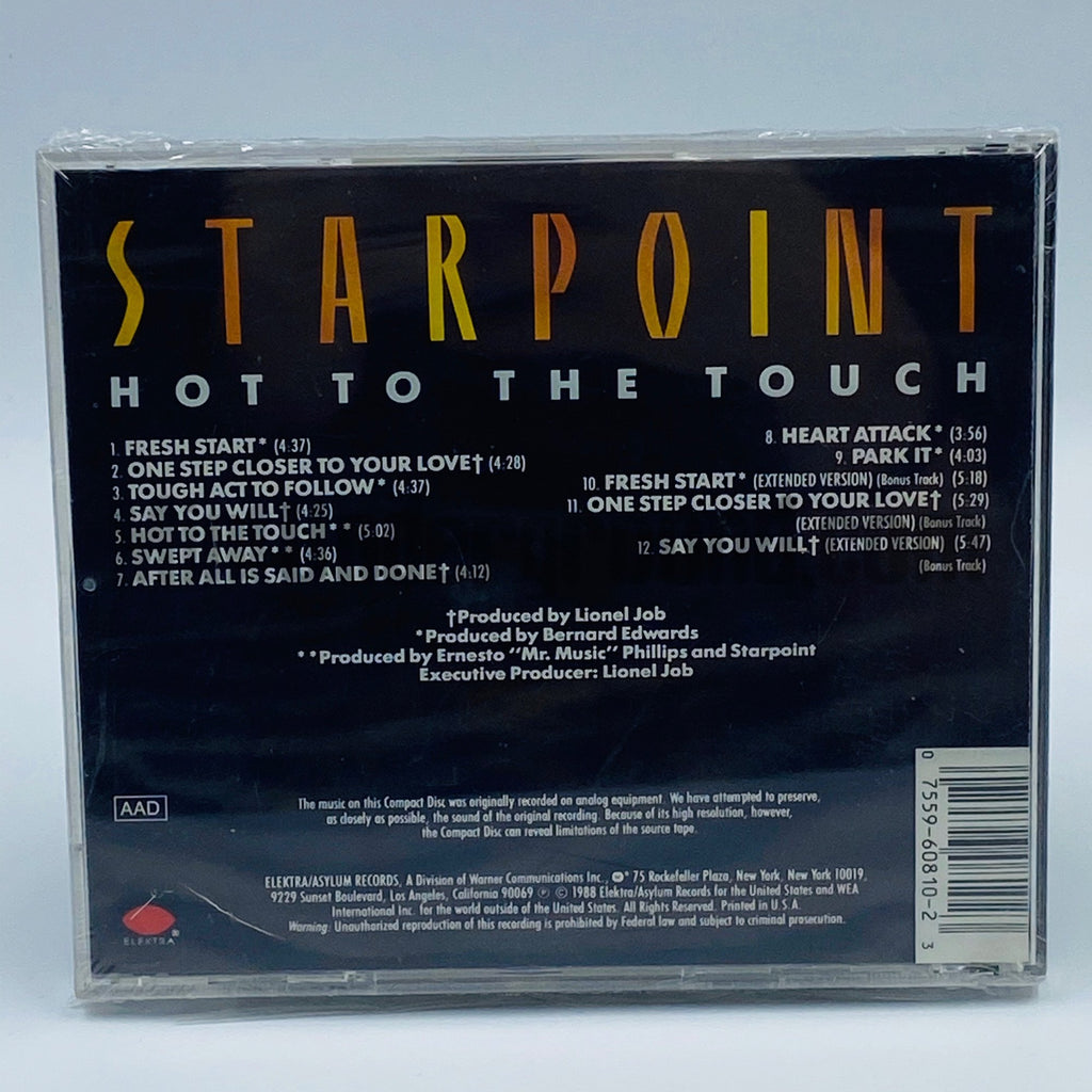 Starpoint – Hot To The Touch CD, back cover