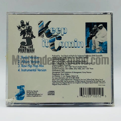 J And The Phatman: Keep It Comin: CD Single