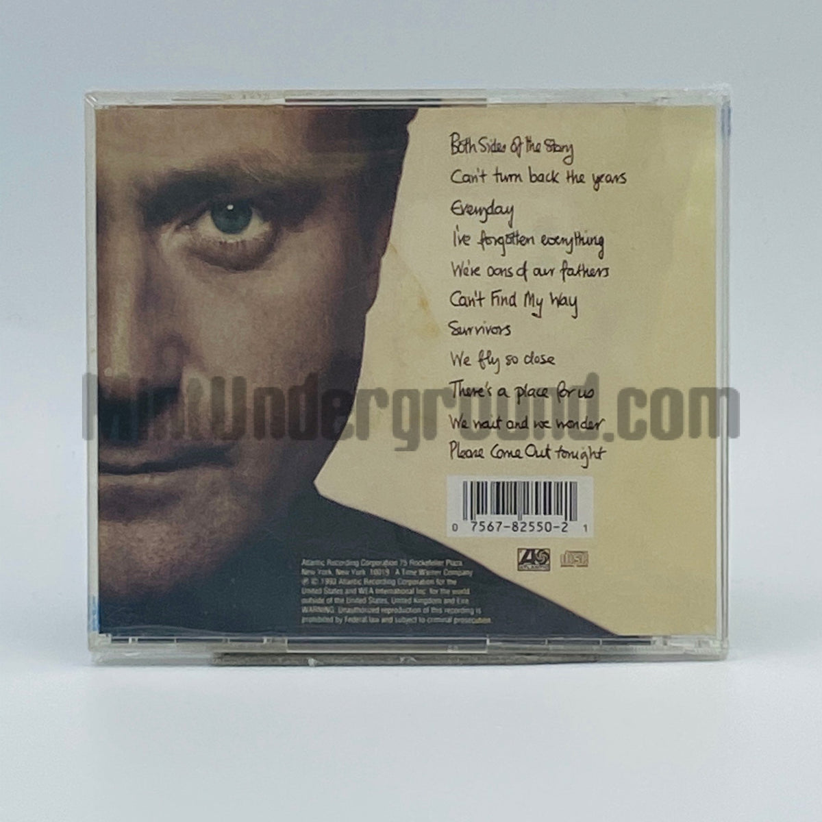 Phil Collins – Both Sides CD, back cover