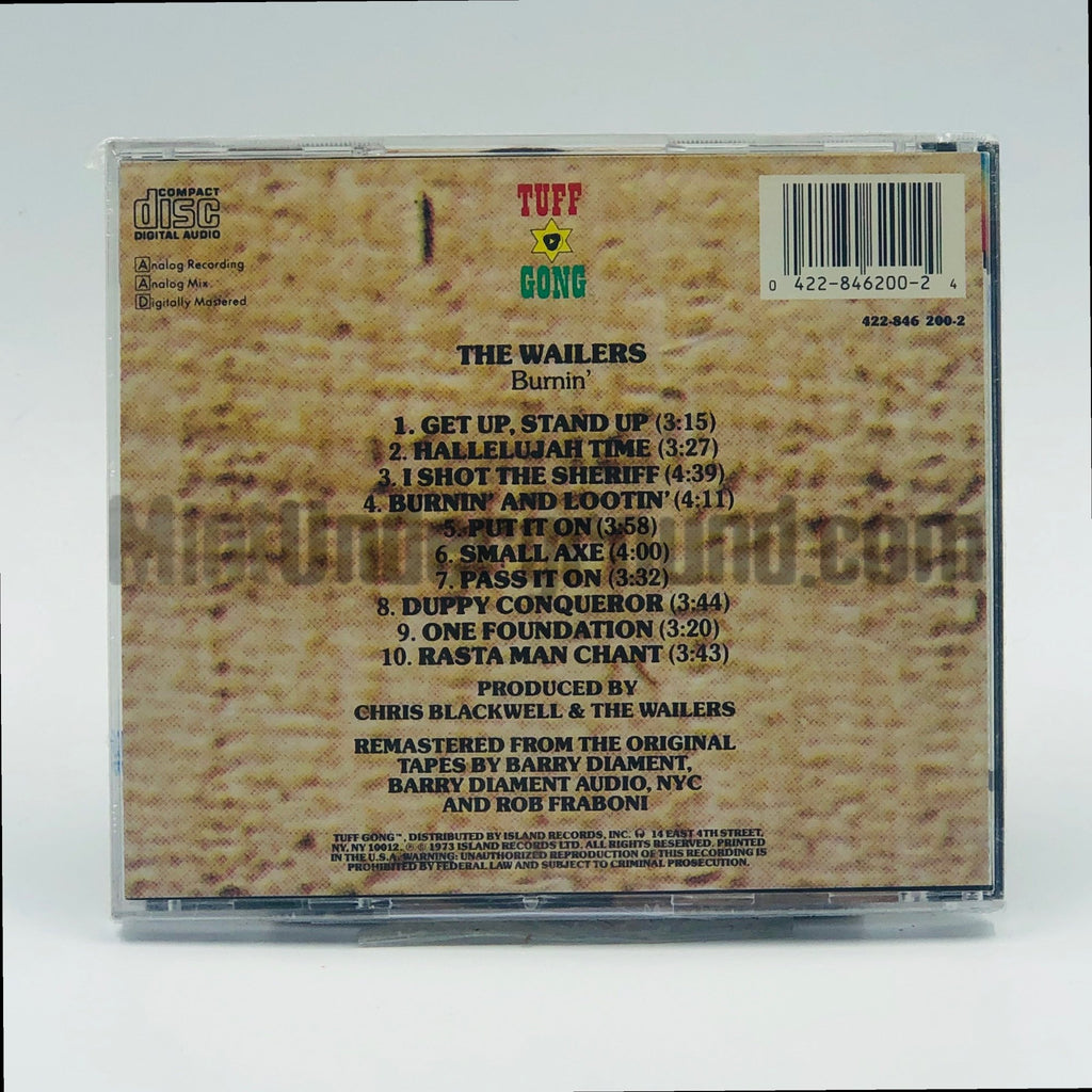 The Wailers – Burnin' CD, back cover